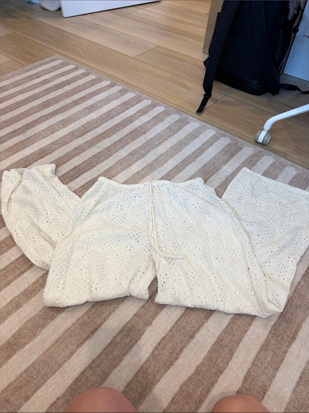 LSpace crochet white long pants